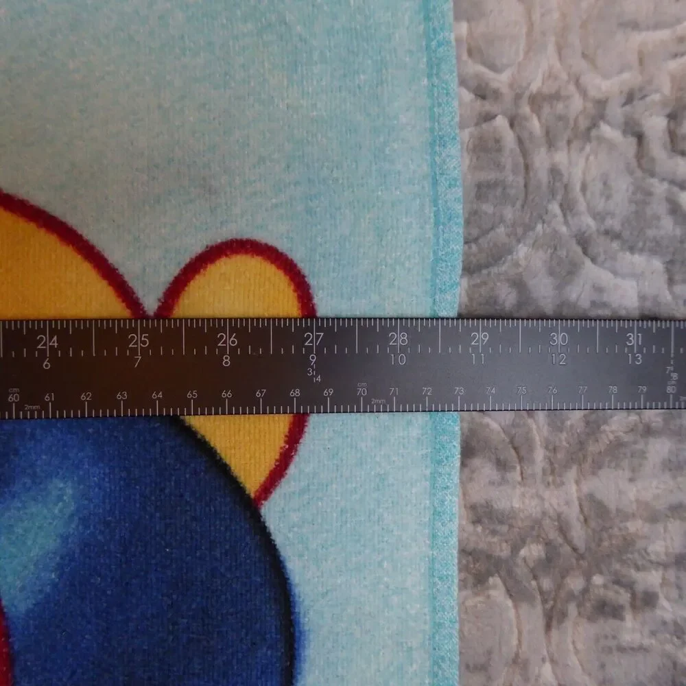 Vintage Disney Winnie The Pooh Beach Towel Float Lazy River Blue Umbrella 29x52
